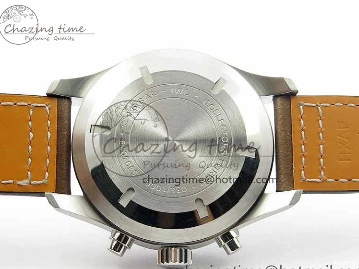 MIROTIME 0321 Pilot Chrono IW377726 ZF 1:1 Best Edition Green Dial on Brown Leather Strap A Trendsetting 7125